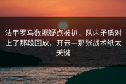 法甲罗马数据疑点被扒，队内矛盾对上了那段回放，开云—那张战术纸太关键