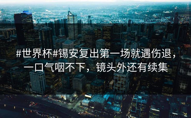#世界杯#锡安复出第一场就遇伤退，一口气咽不下，镜头外还有续集-第1张图片-开云体育官方网站登录 - 用户专属入口
